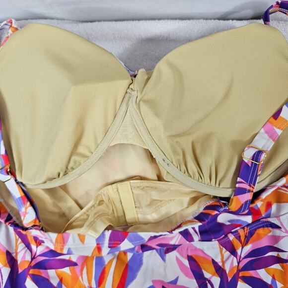 Swimsuits For All Tie Front Underwire Swim Dress NWT Size 26 - Picture 6 of 13